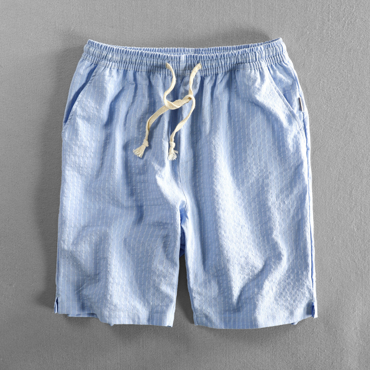 Men's Striped Casual Loose Thin Tether Shorts