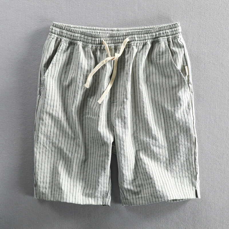 Men's Striped Casual Loose Thin Tether Shorts