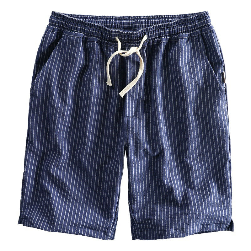 Men's Striped Casual Loose Thin Tether Shorts