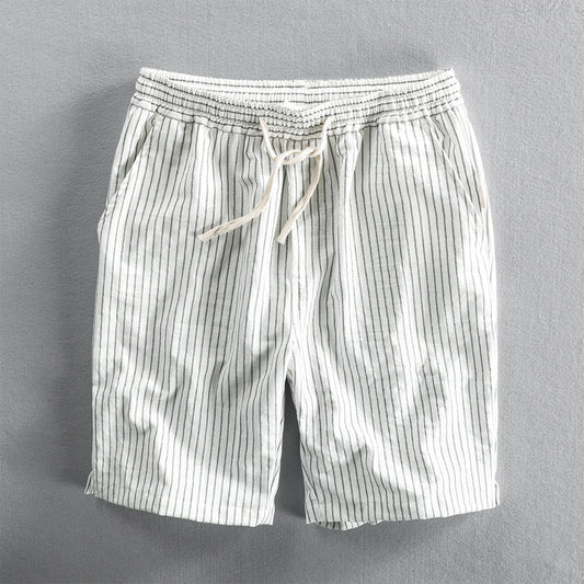 Men's Striped Casual Loose Thin Tether Shorts