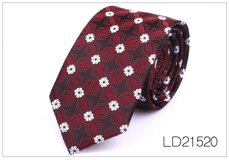 Men's Tie Casual Fashion Yarn-dyed 6cm Flower Graffiti