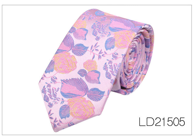 Men's Tie Casual Fashion Yarn-dyed 6cm Flower Graffiti