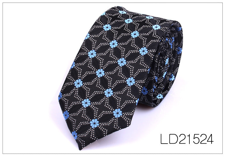 Men's Tie Casual Fashion Yarn-dyed 6cm Flower Graffiti