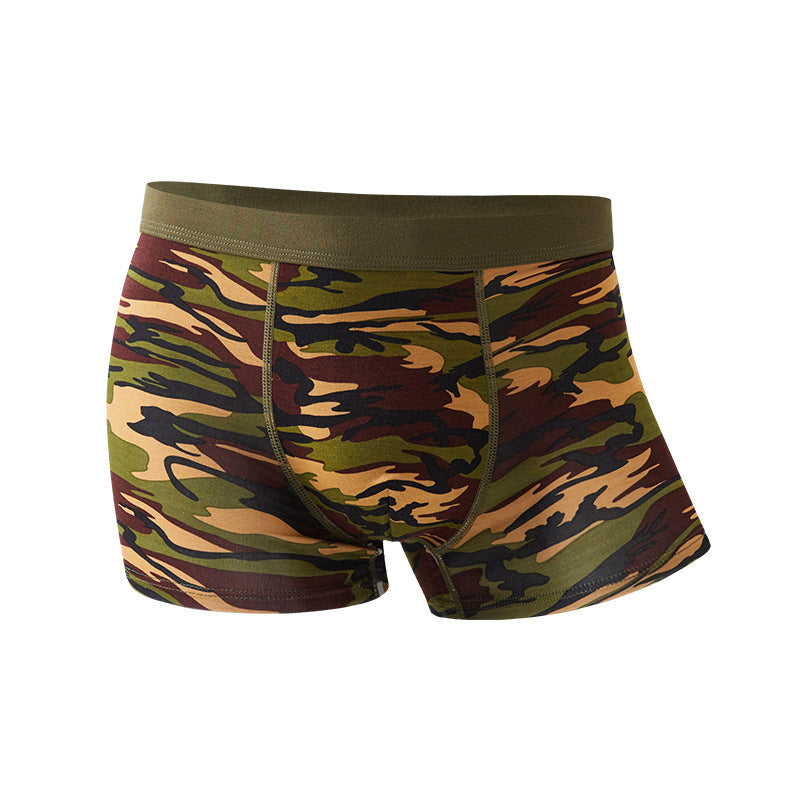 Camouflage Modal Breathable Mid-waist Printed Boxers