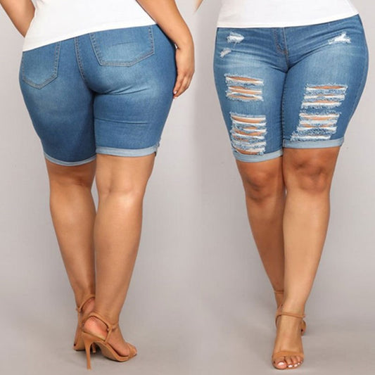 Women Plus Size Ripped Jeans