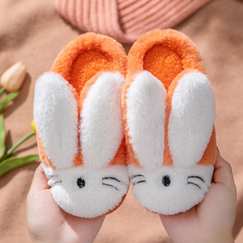 Children's Rabbit Plush Warm Cotton Shoes