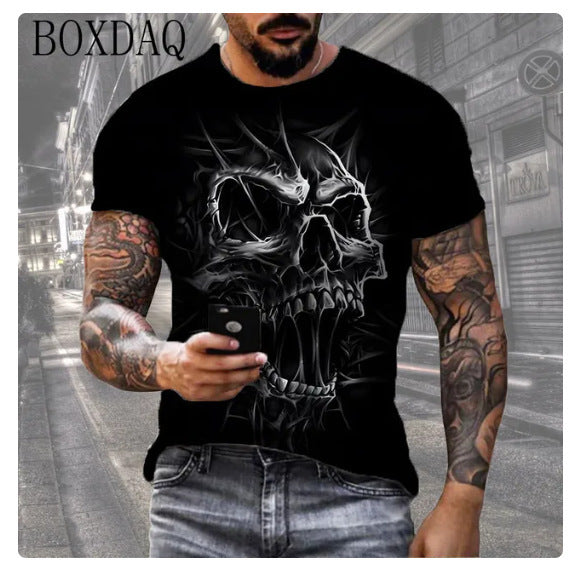 Versatile Men's Casual 3D Printed Short Sleeves