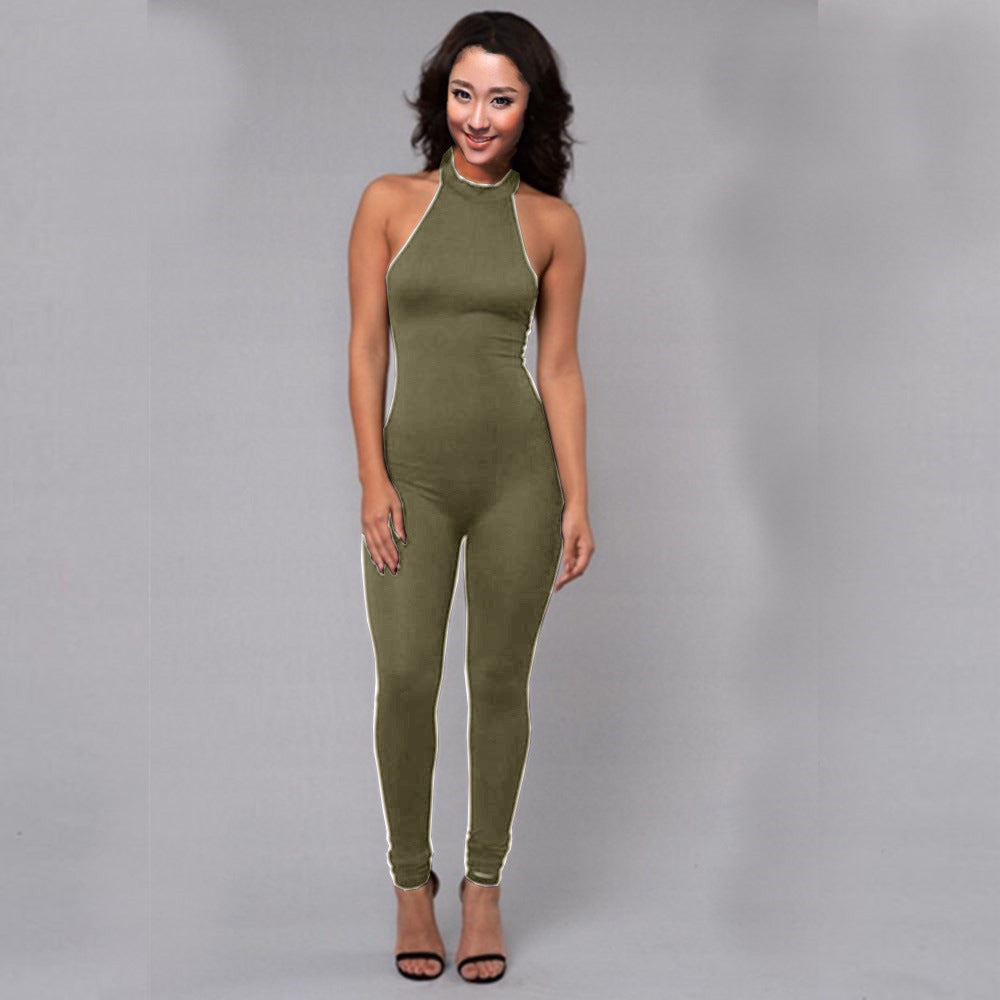 Bare Back Halter Jumpsuit