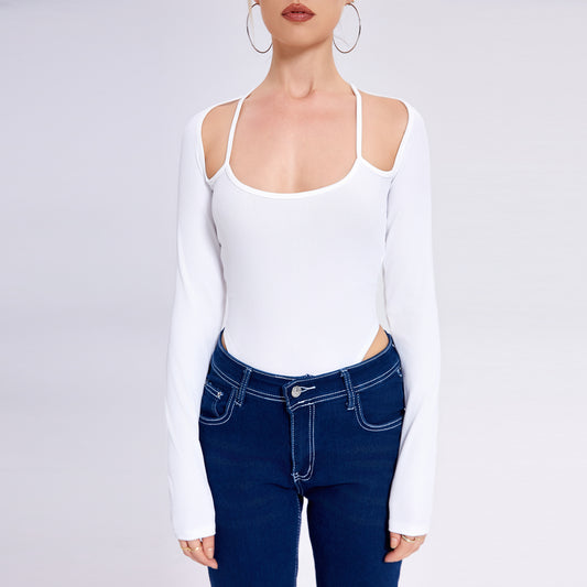 Hanging Neck Tight -fitting Bodysuit