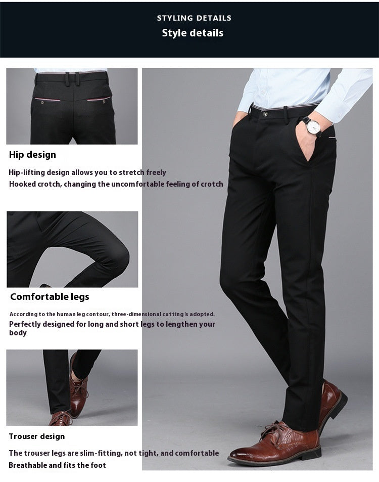 Business Elastic Casual Suit Pants