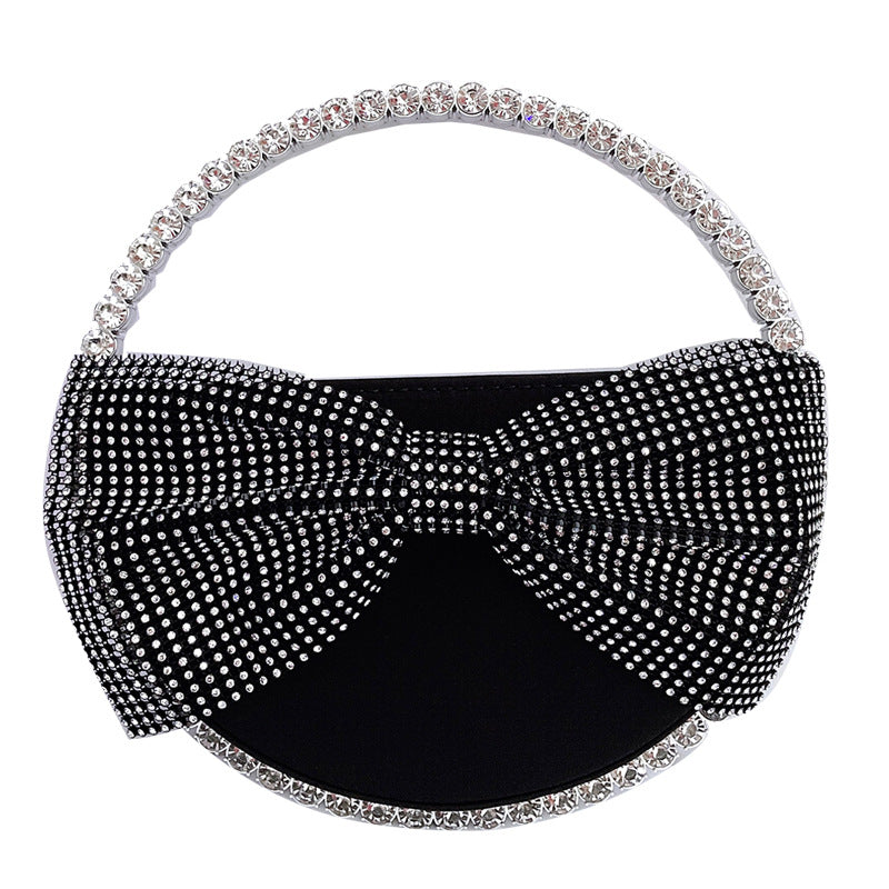 Bowknot Diamond Round Acrylic Handbag