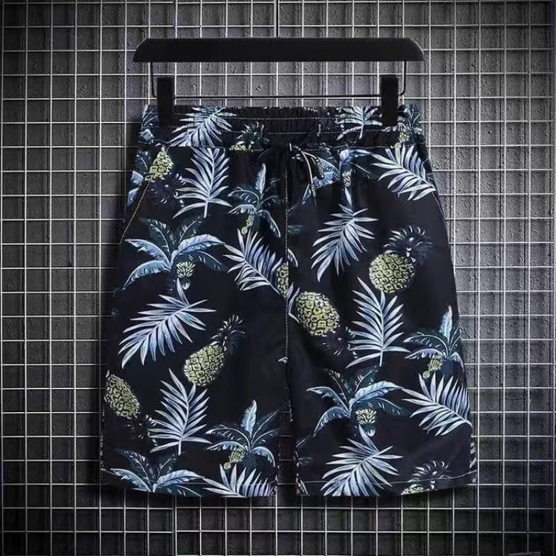 Hawaiian Style Beach Pants Loose Casual Short Sleeve Printed Shirt Suit