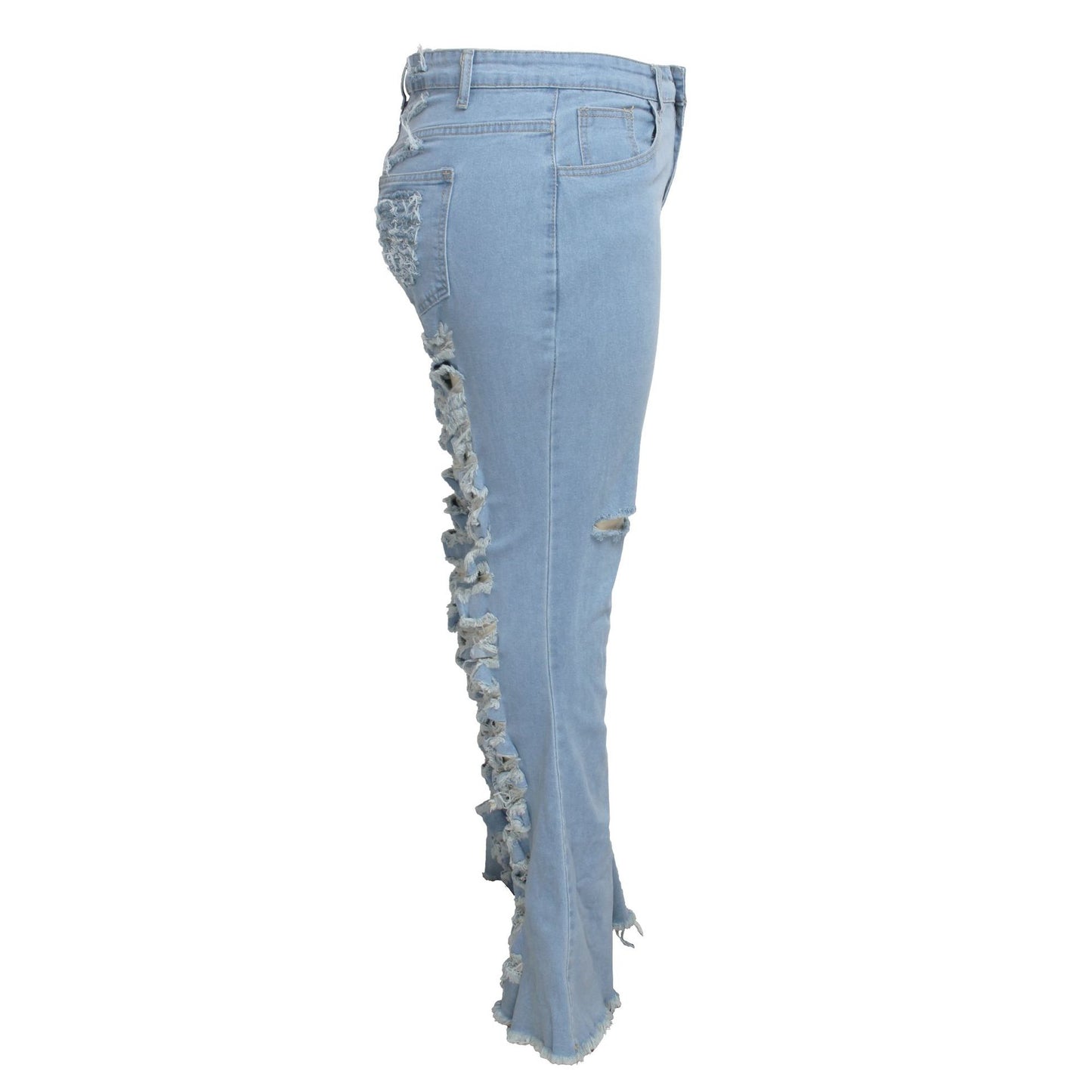 Fashion Trendy Jeans Stretch Plus Size Bell-bottom Pants