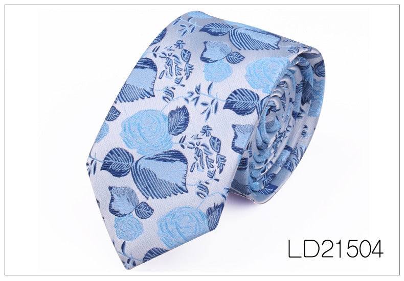 Men's Tie Casual Fashion Yarn-dyed 6cm Flower Graffiti