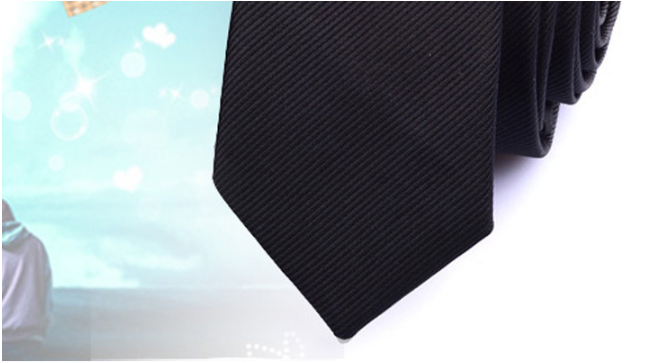 Plain Men's Polyester Yarn Tie 1200 Pin Clothing Accessories