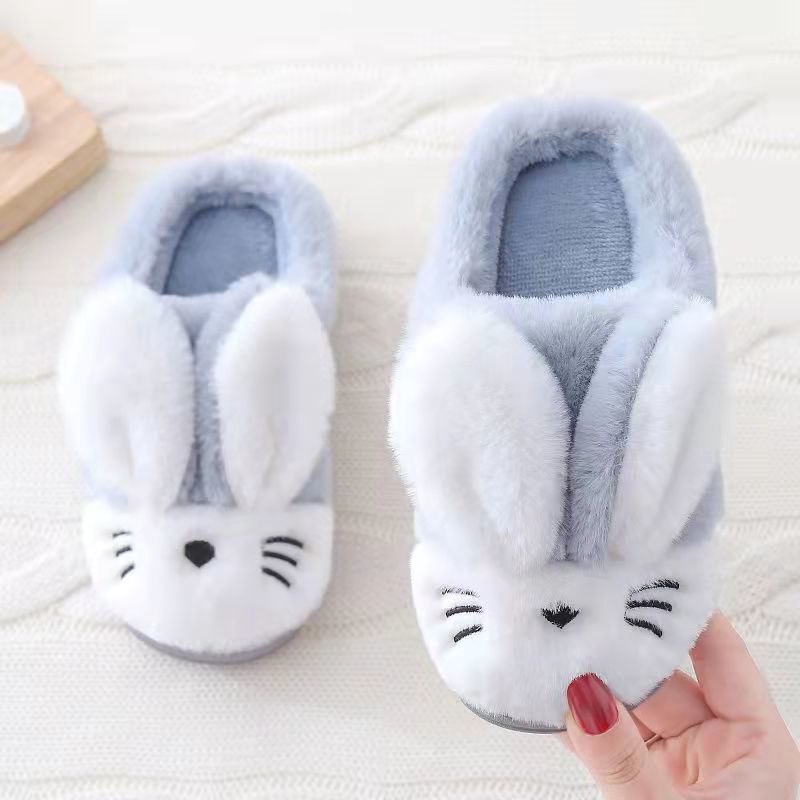 Children's Rabbit Plush Warm Cotton Shoes