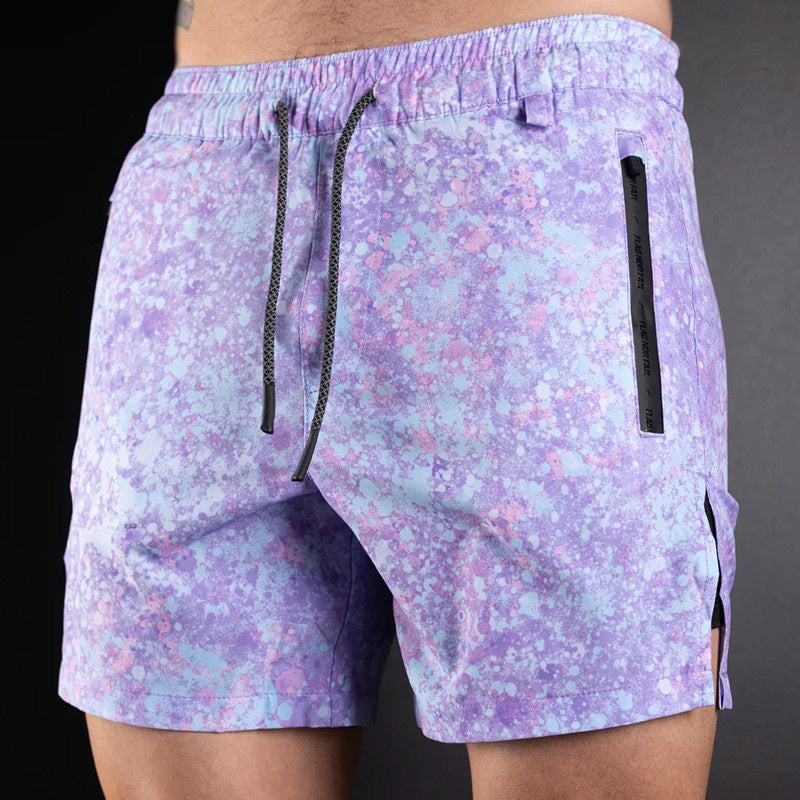 Men's Fitness Four-sided Stretch Double-layer Shorts