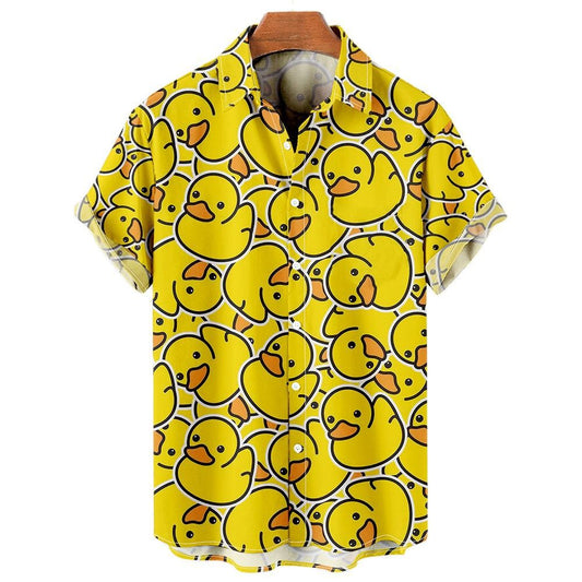 Men's Cute Yellow Duck Shirt