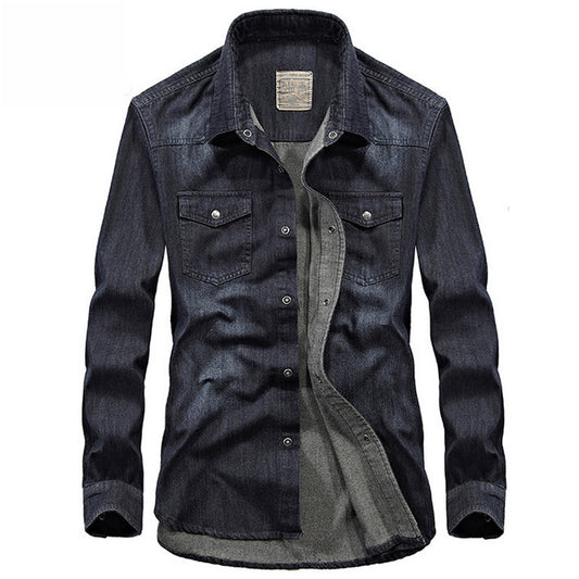 Denim Long-sleeved Denim Shirt