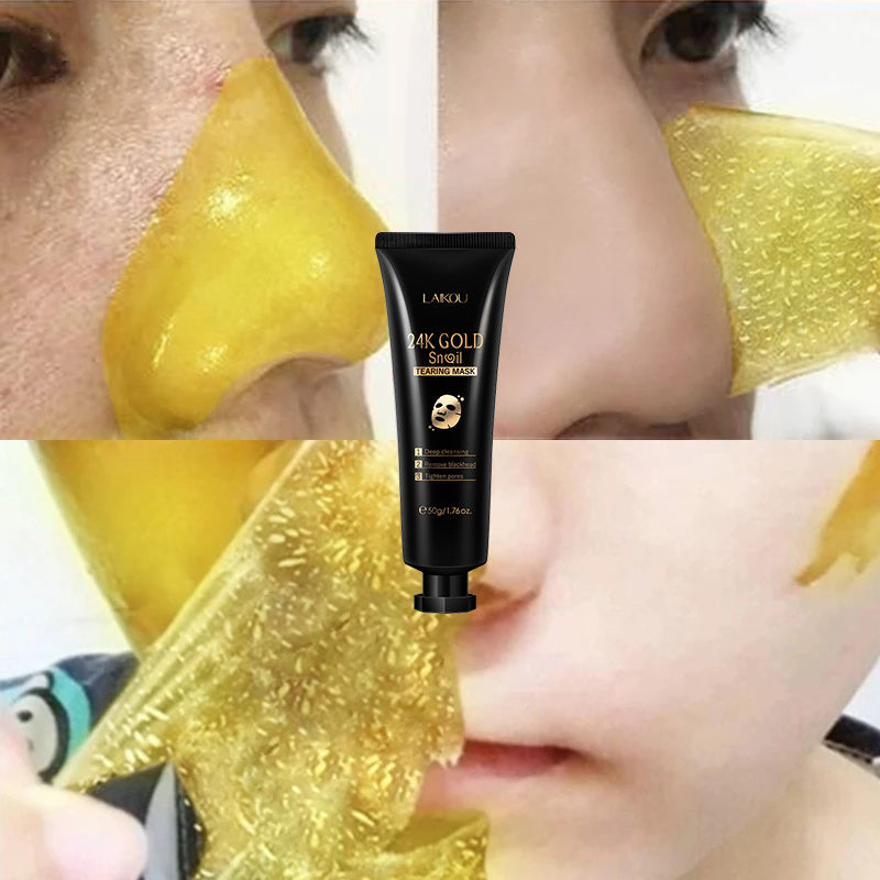 Gold Foil Snail Tear-Off Hydrating Mask