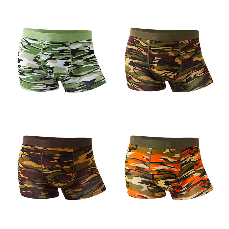 Camouflage Modal Breathable Mid-waist Printed Boxers