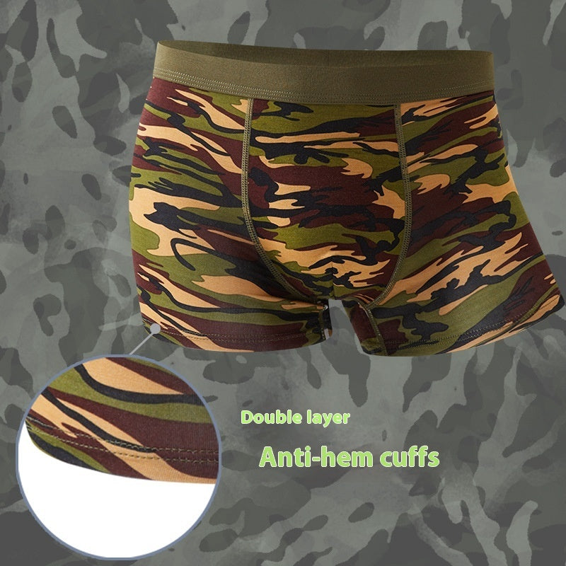 Camouflage Modal Breathable Mid-waist Printed Boxers