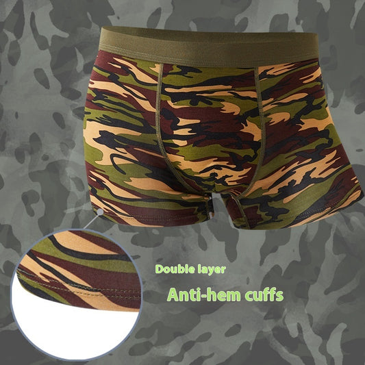 Camouflage Modal Breathable Mid-waist Printed Boxers