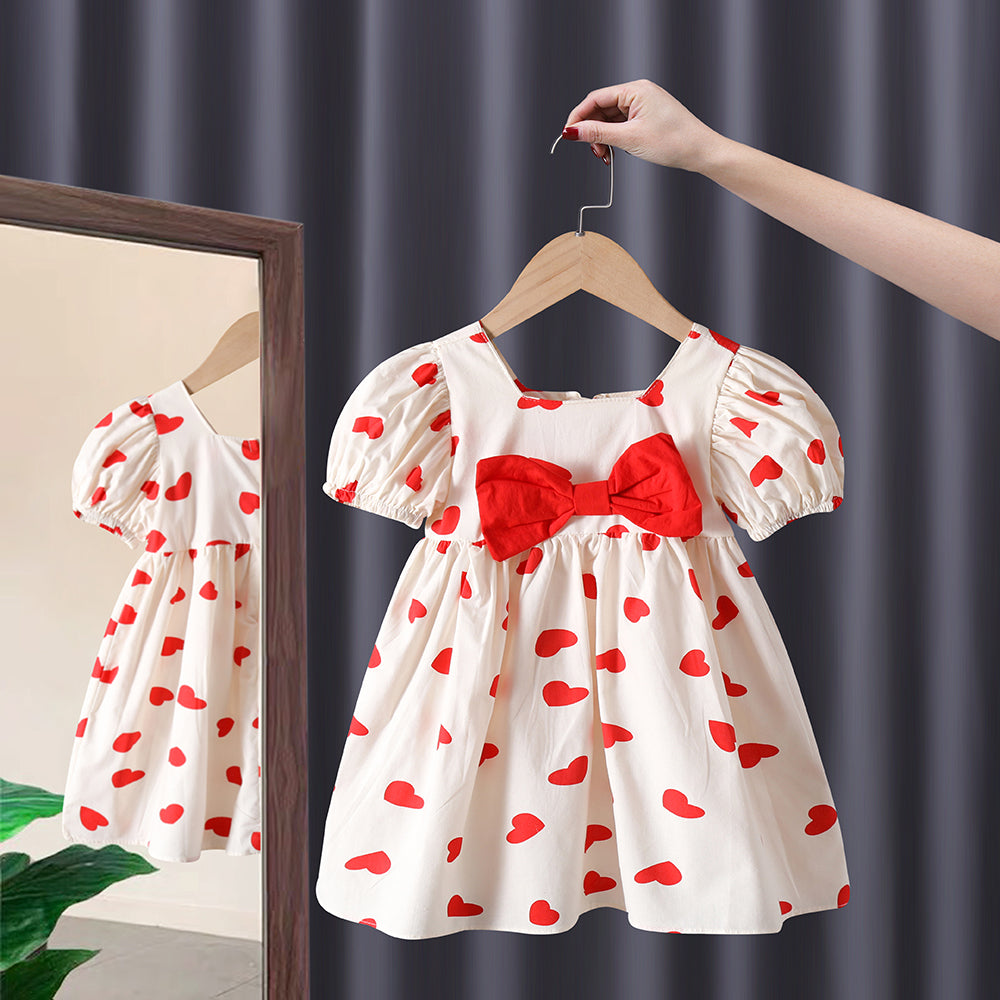 Women's Short Sleeve Floral Princess Dress