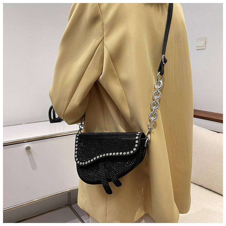 Chain Full Drill Underarm Saddle Bag