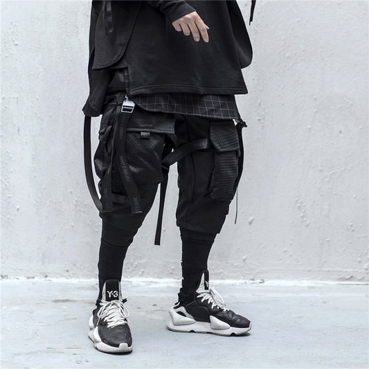 Functional Cropped Pants Male Hip Hop Tide Brand