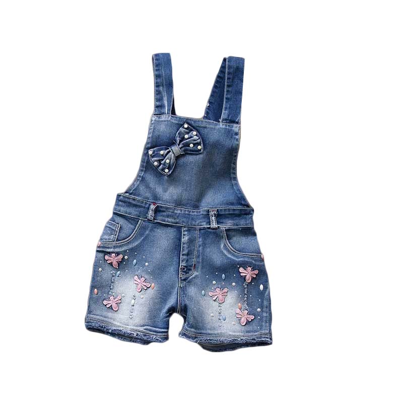 Girl Faded Jeans Jumpsuit