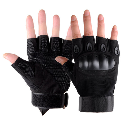 Men's Outdoor Protective Wear-resistant Non-slip Fingerless Gloves