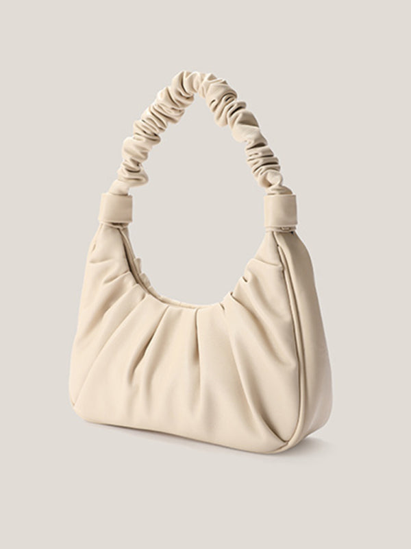 Underarm Cloud Pleated Baguette One Shoulder Bag