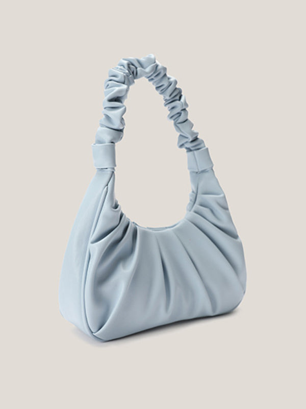 Underarm Cloud Pleated Baguette One Shoulder Bag