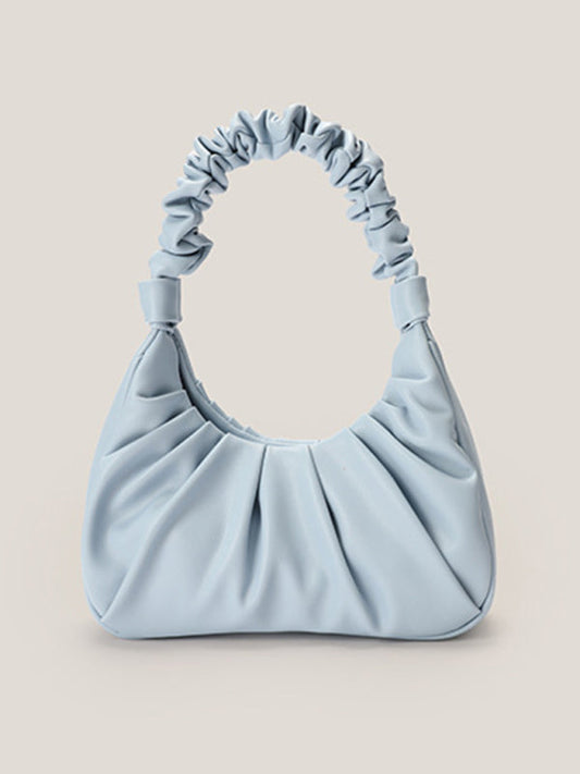 Underarm Cloud Pleated Baguette One Shoulder Bag