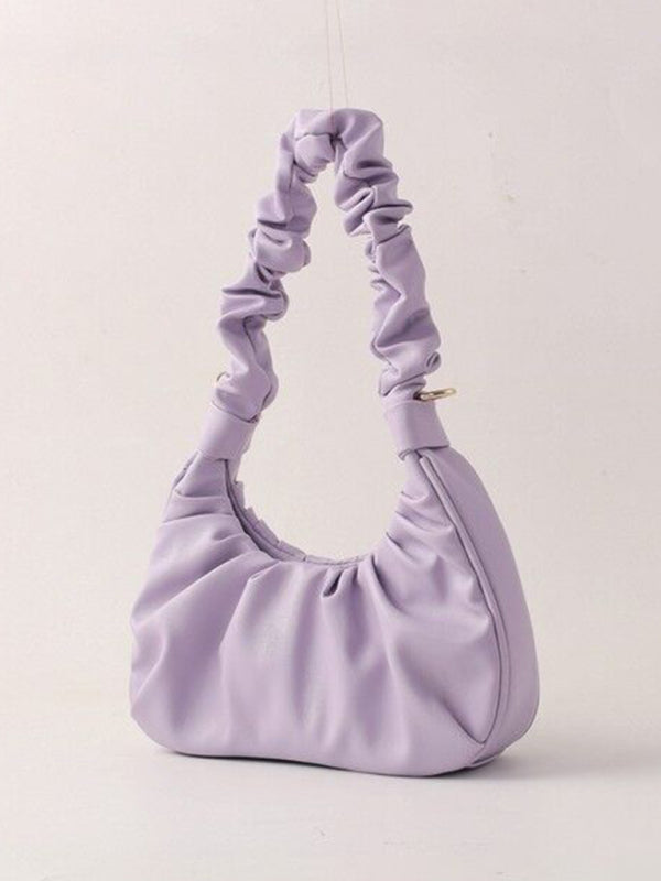 Underarm Cloud Pleated Baguette One Shoulder Bag