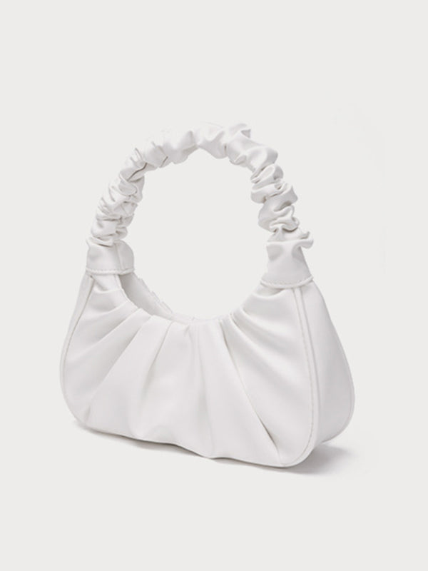 Underarm Cloud Pleated Baguette One Shoulder Bag