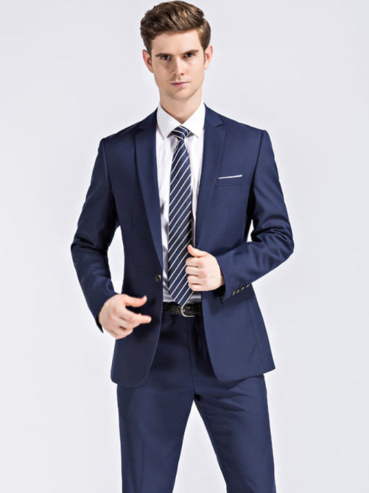 Men's Slim Fit Business Two Piece Suit