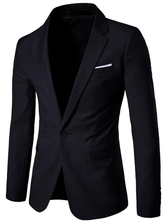 Men's Business Slim Suit Jacket Single Suit