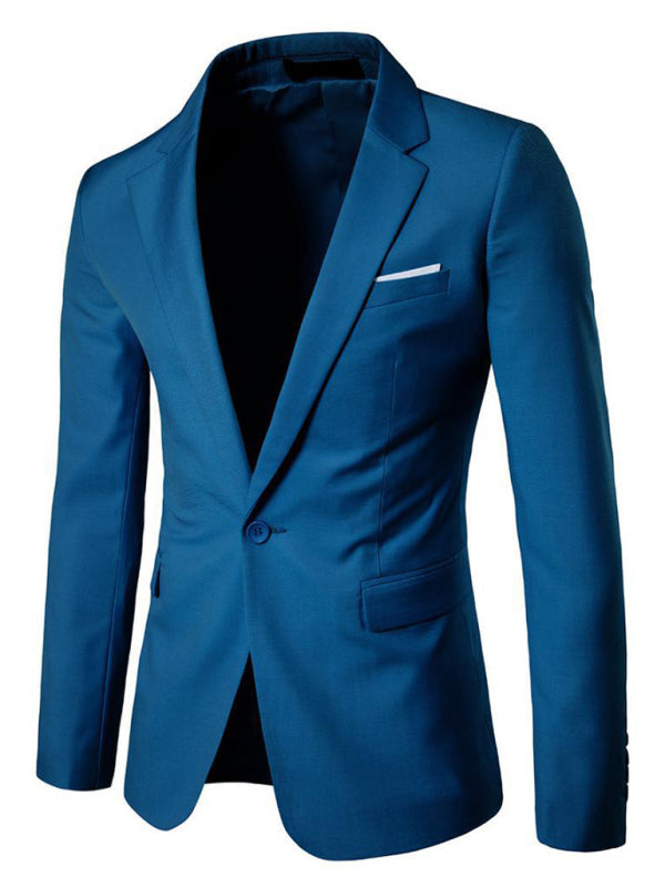 Men's Business Slim Suit Jacket Single Suit