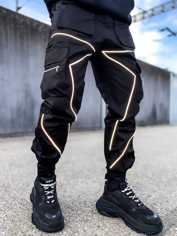 Trendy loose straight multi-pocket cargo pants