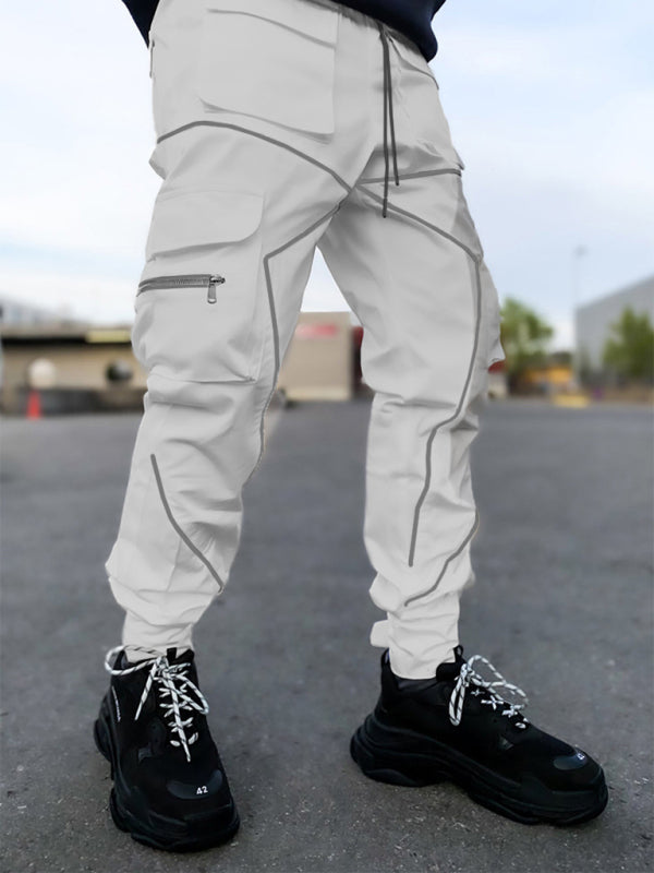 Trendy loose straight multi-pocket cargo pants