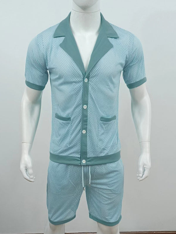 Short-sleeved Knit lapel suit