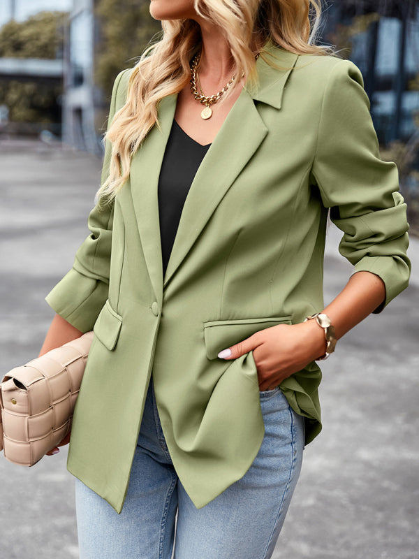 Women's casual long-sleeved small suit jacket