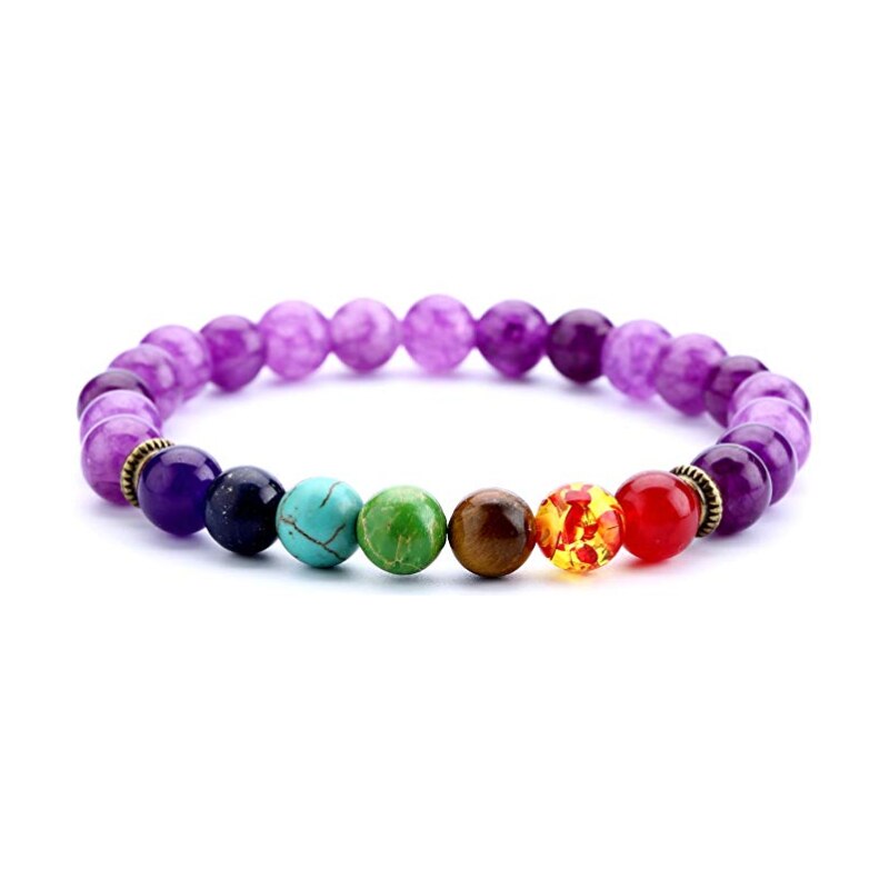 Lava Rock 7 Chakras Beads Bracelet Set