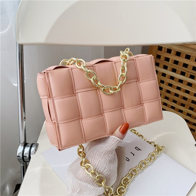 Small Chain, Woven Crossbody Bags for Women