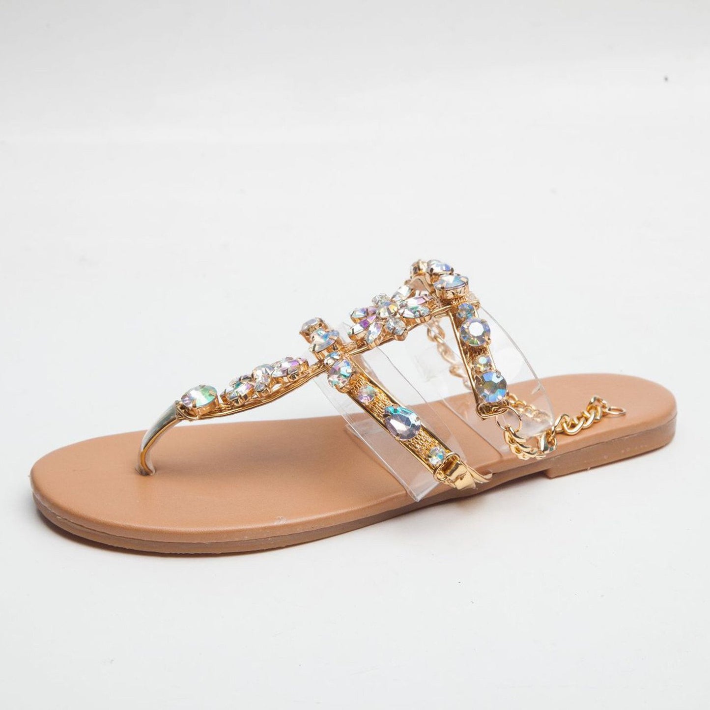 Rhinestone Beaded Sandals