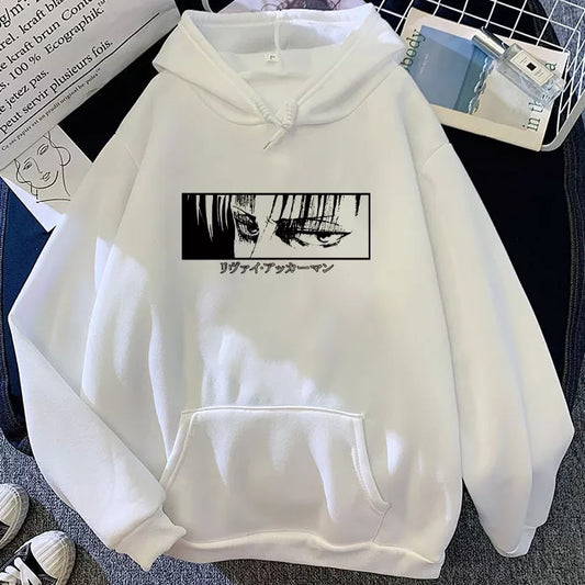 Japanese Anime Levi Eye Print Hoodie