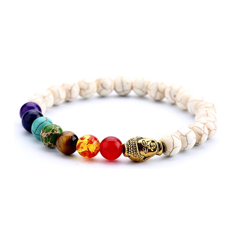 Lava Rock 7 Chakras Beads Bracelet Set