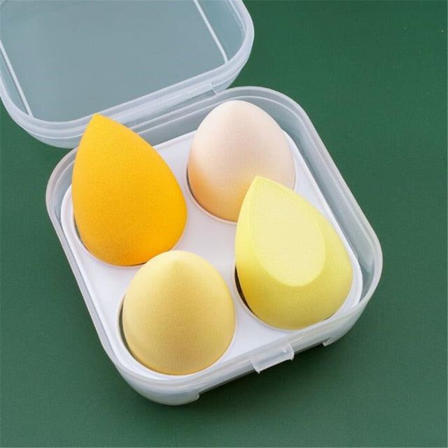 4pcs Makeup Blender Sponge with Storage Box